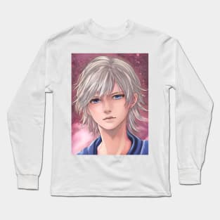 White Hair Anime Boy Long Sleeve T-Shirt